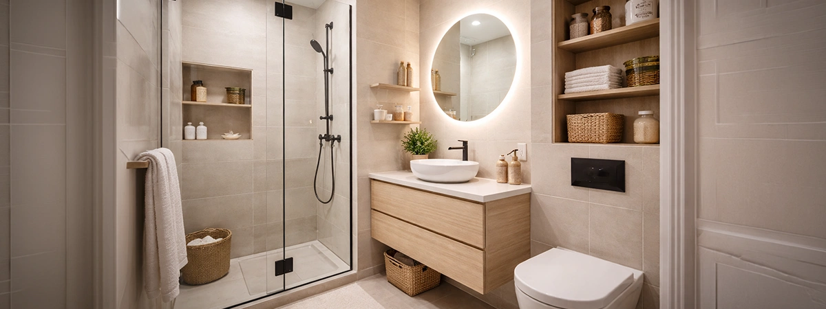 Aménagement petite salle de bain à Paris : solutions gain de place